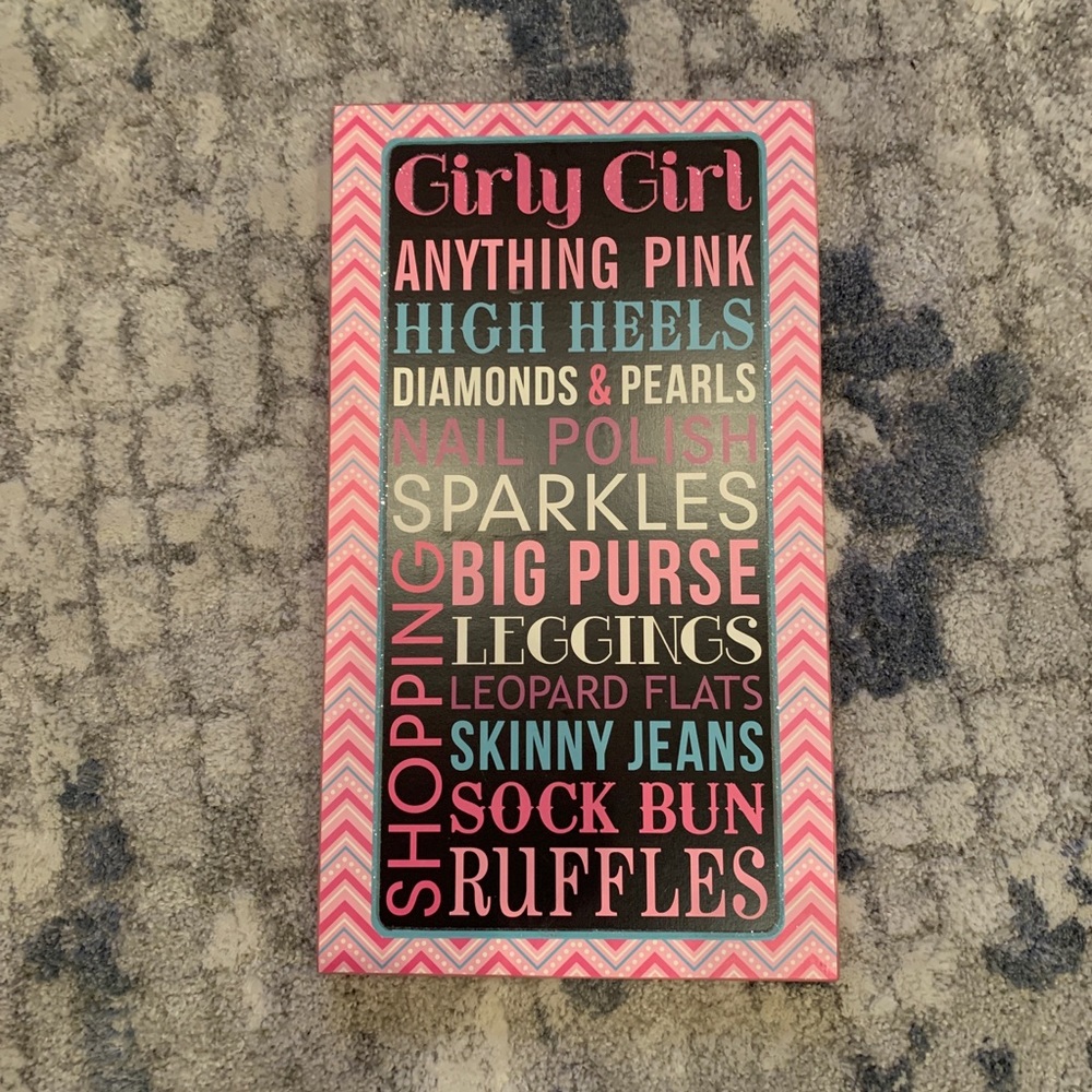 Girly Girl Wooden Wall Decor